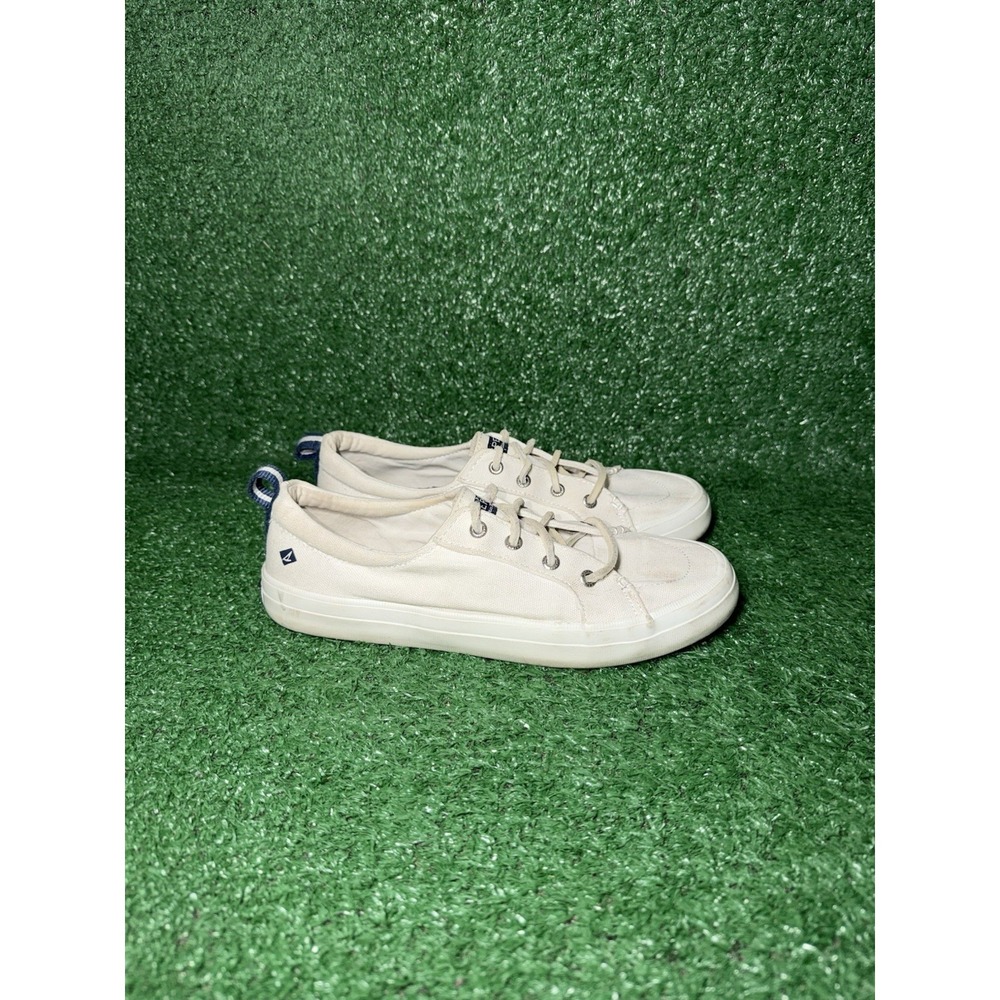 Sperry Boat Sneakers Women Size 7.5 White Crest Vibe Shoes Comfort Lightweight